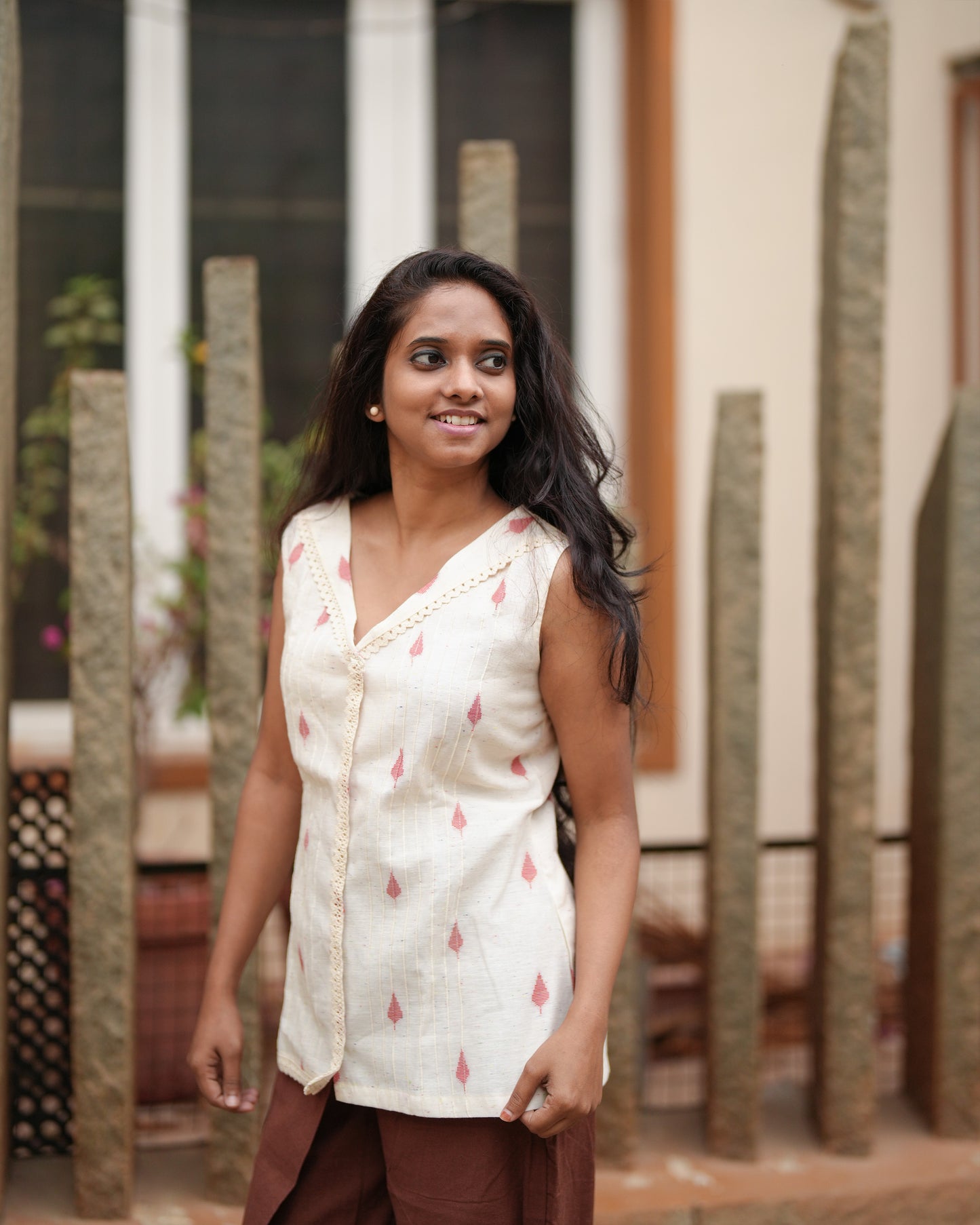 Ivory Infused Multicolour Confetti Flecks Tunic