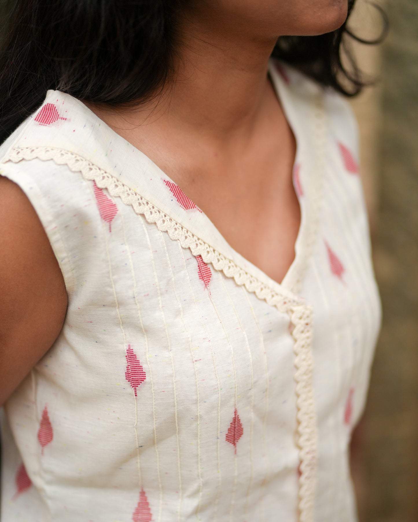 Ivory Infused Multicolour Confetti Flecks Tunic