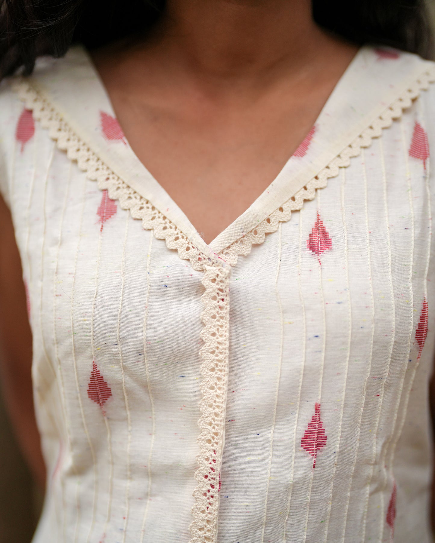 Ivory Infused Multicolour Confetti Flecks Tunic