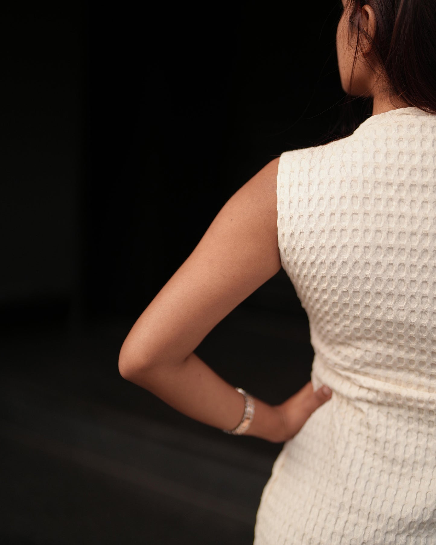 Bone White Jumpsuit-inspired One-piece Jump Dress