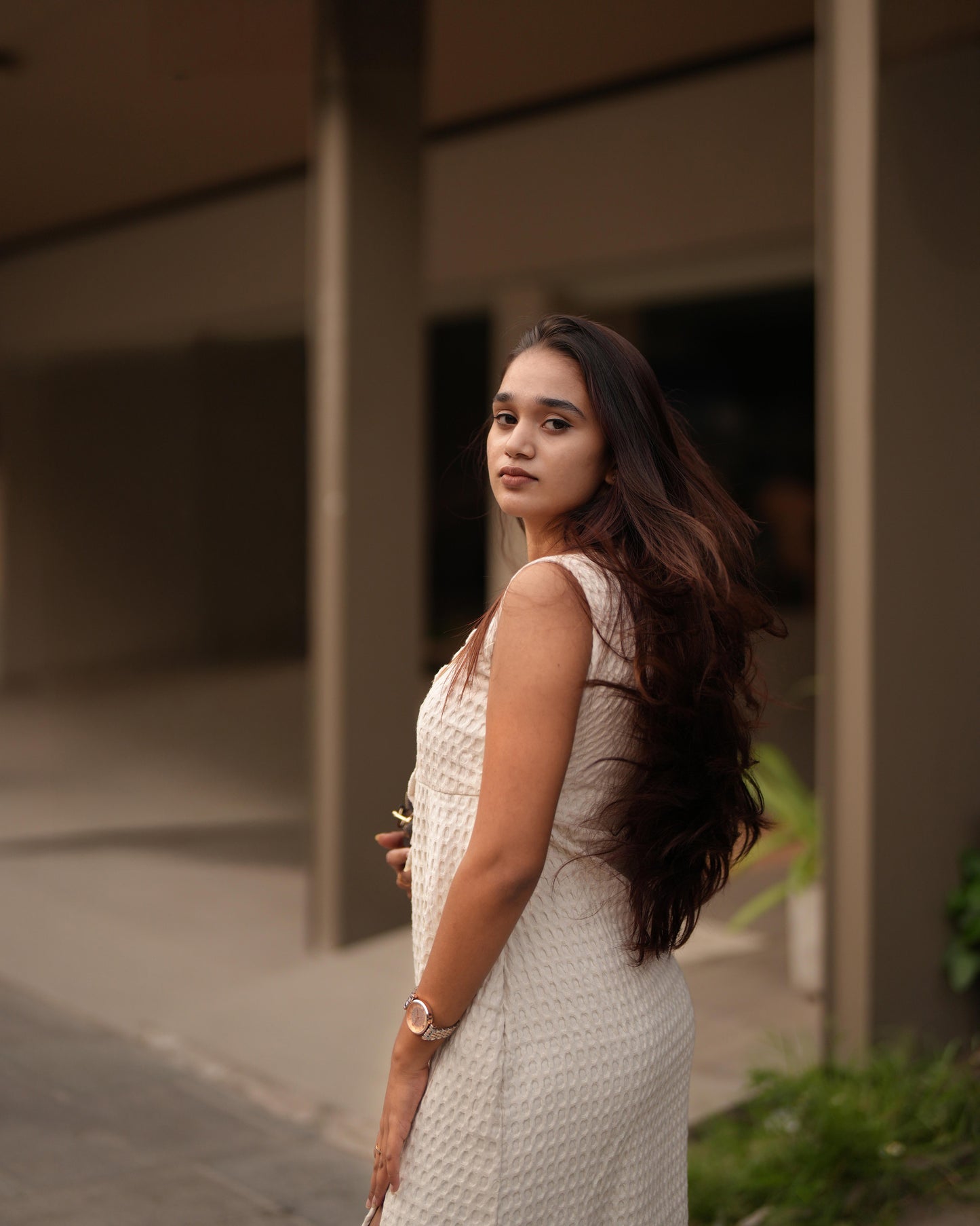 Bone White Jumpsuit-inspired One-piece Jump Dress