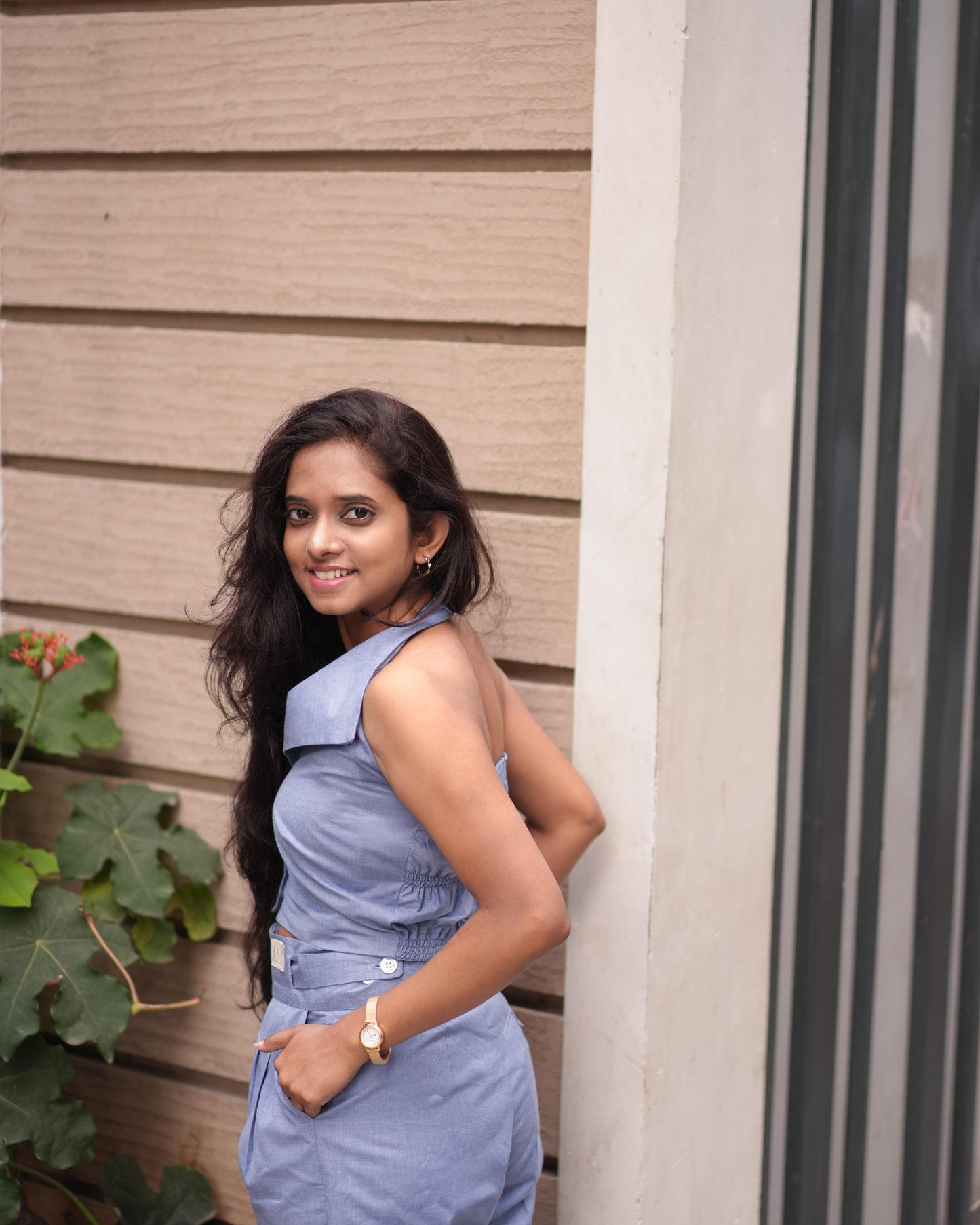 Chambray Blue Backless Co-ords