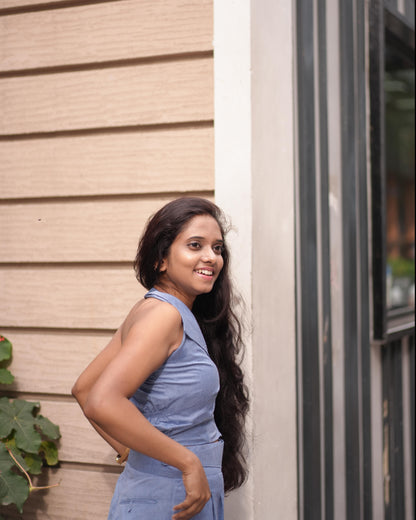 Chambray Blue Backless Co-ords