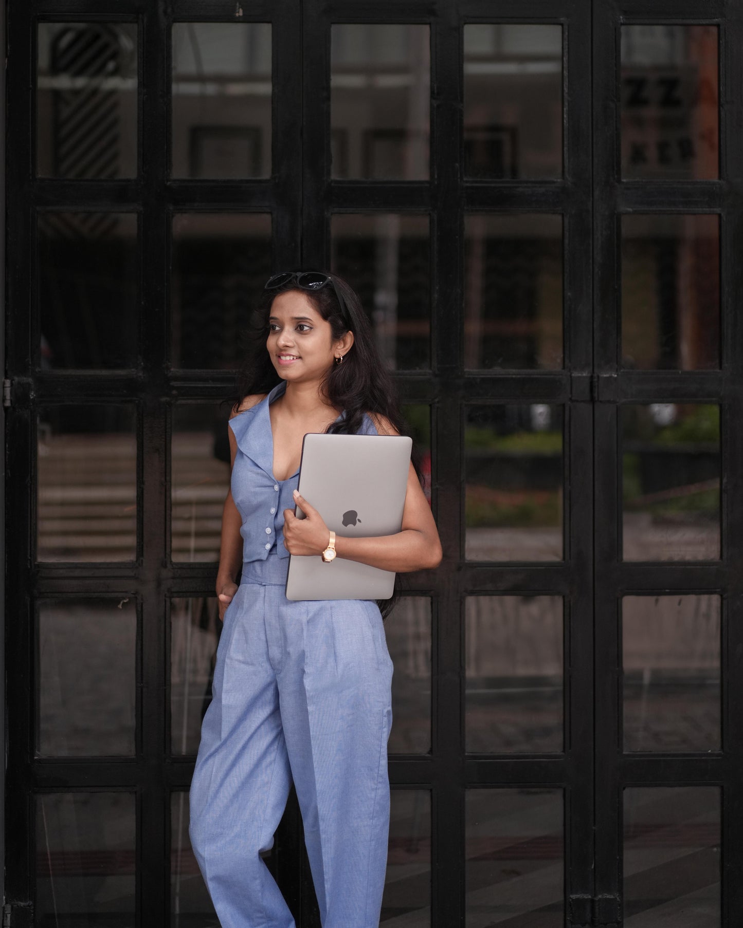 Chambray Blue Backless Co-ords