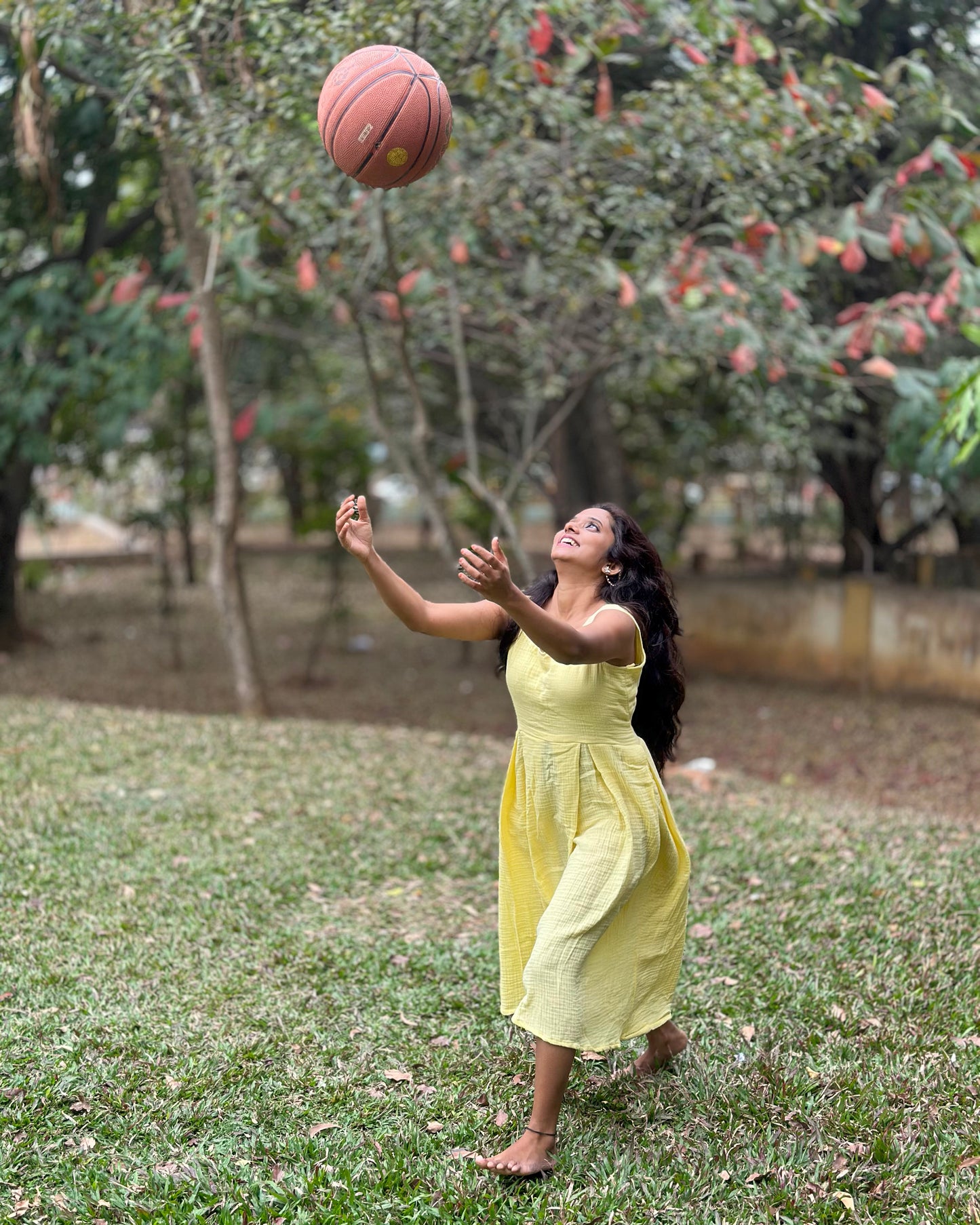 Nova Yellow Muslin Cotton Backless Dress | KIZ Vesture